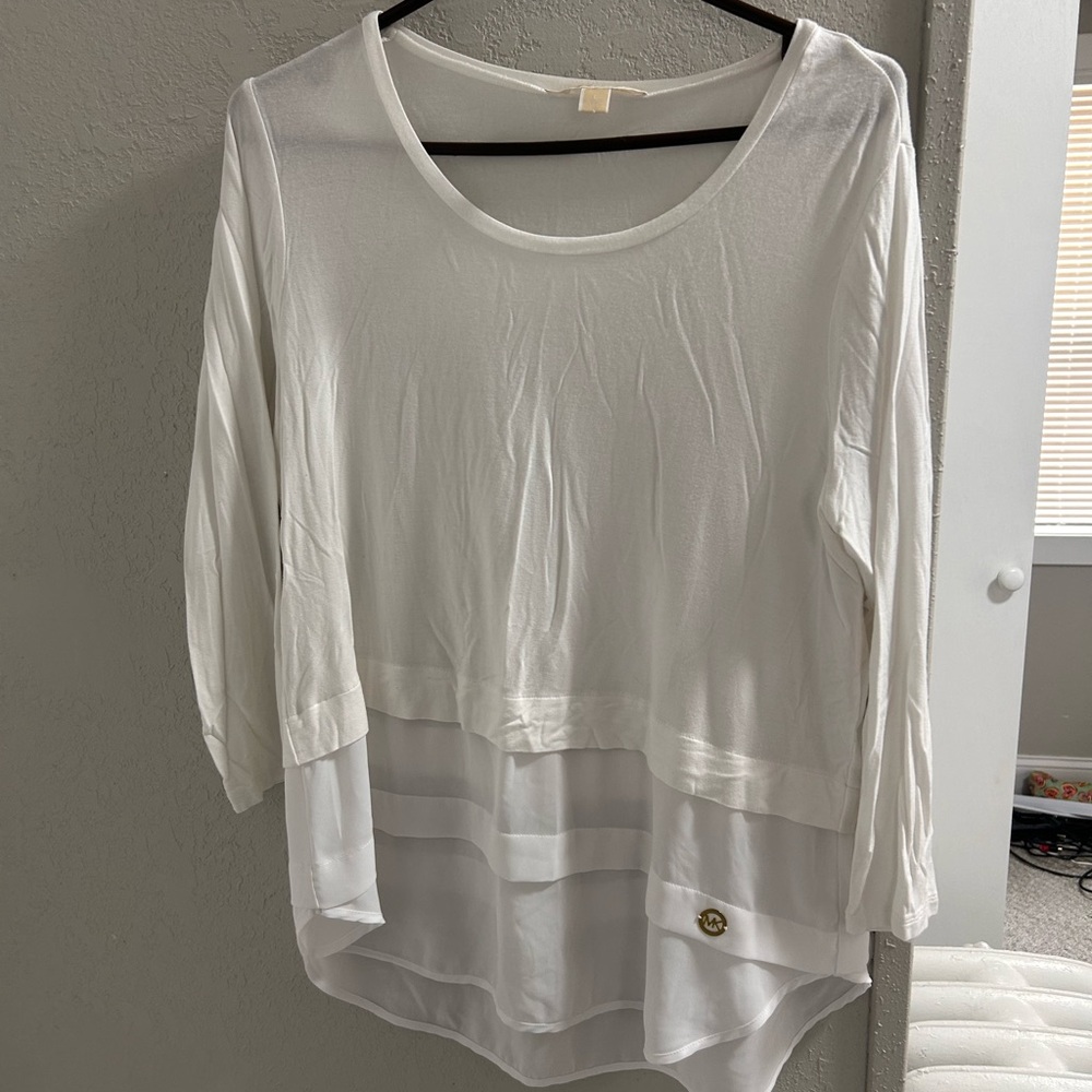Michael Kors White Layered Blouse